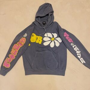 Urban Outfitters “Flowers For The People” retro font sweatshirt, size small